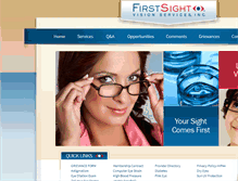 Tablet Screenshot of firstsightvision.net